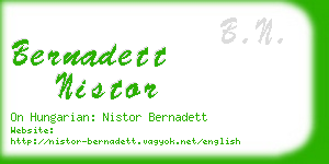 bernadett nistor business card